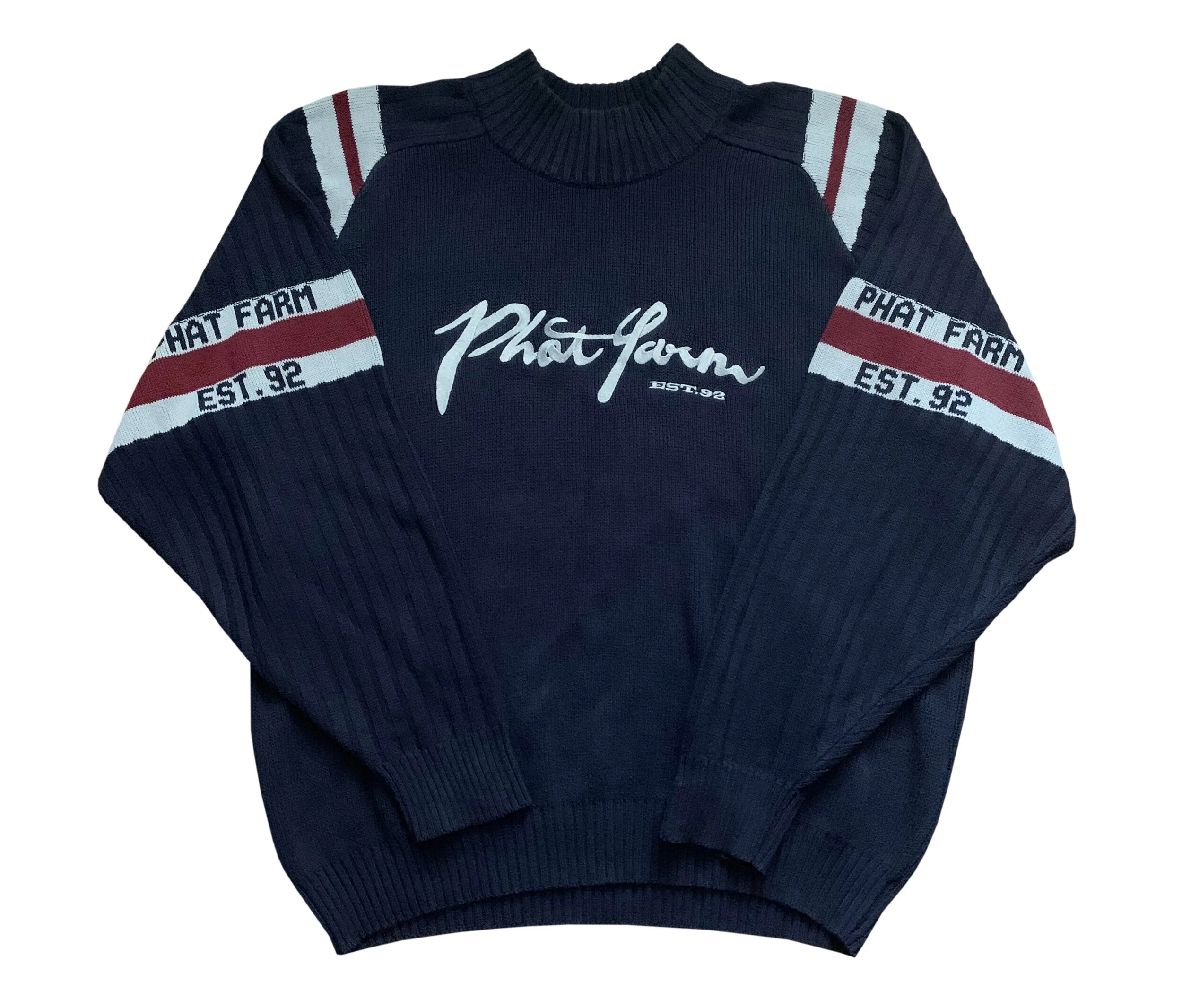 PHAT FARM スウェット Mens XXL Phat Farm Hoodie Sweatshirt Beige Embroidered Zipup